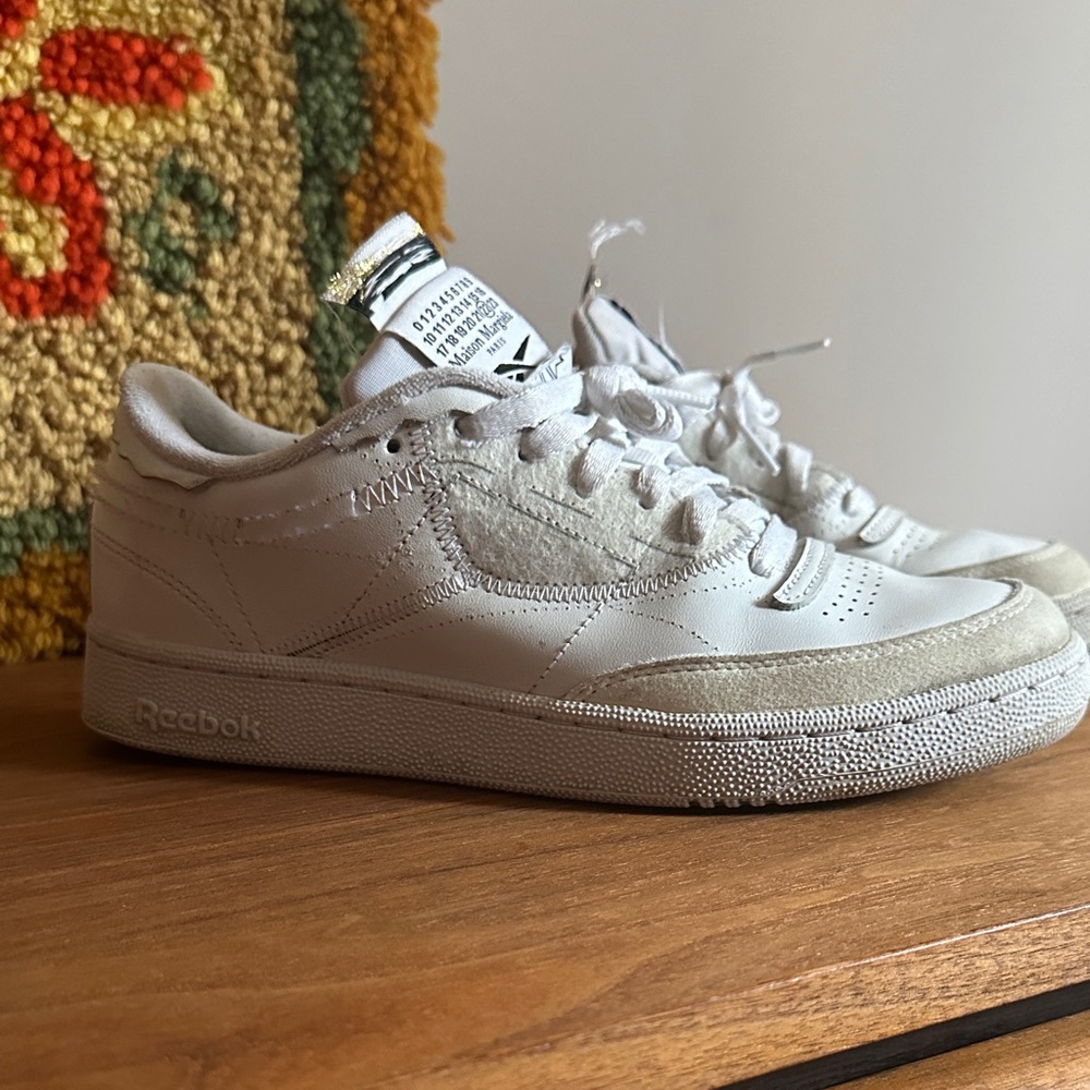 Reebok x Maison Margiela Collab Mens Classic White Sneakers Size 6.5